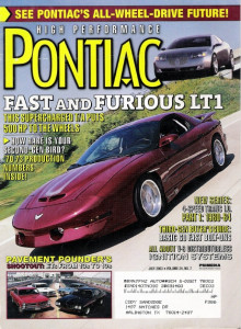 HIGH PERFORMANCE PONTIAC 2003 JULY - G6 SHOWCAR, LT1, 4SP TRANS SERIES PT1